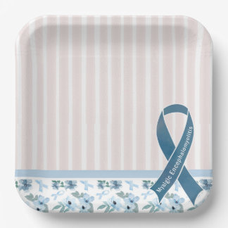 Assiettes En Carton Ruban de sensibilisation au ME/CFS