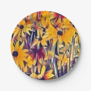ASSIETTES EN CARTON RUDBECKIAS