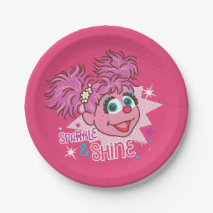 Assiettes En Carton Rue Sésame Abby Cadabby - Étincelle et éclat