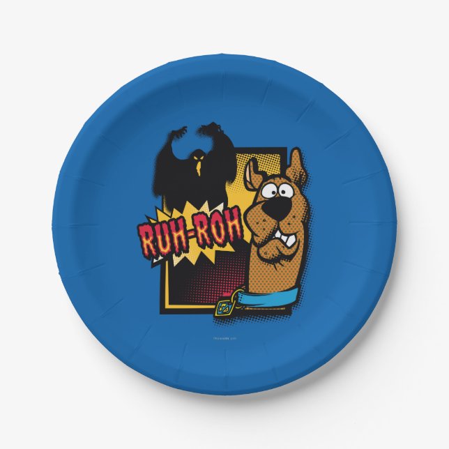 Assiettes En Carton Ruh-Roh Scooby-Doo et un fantôme (Devant)