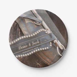 Assiettes En Carton Russe Mariage Brown Pays Western Horse