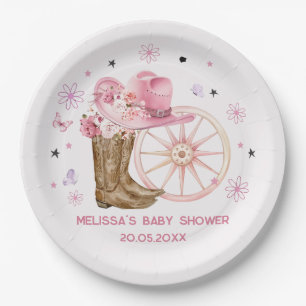 Assiettes En Carton Russe Western Cowgirl Plaque de papier d'anniversa