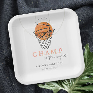 Assiettes En Carton Rust Notre Petit Champ Basketball N'Importe Quel Â