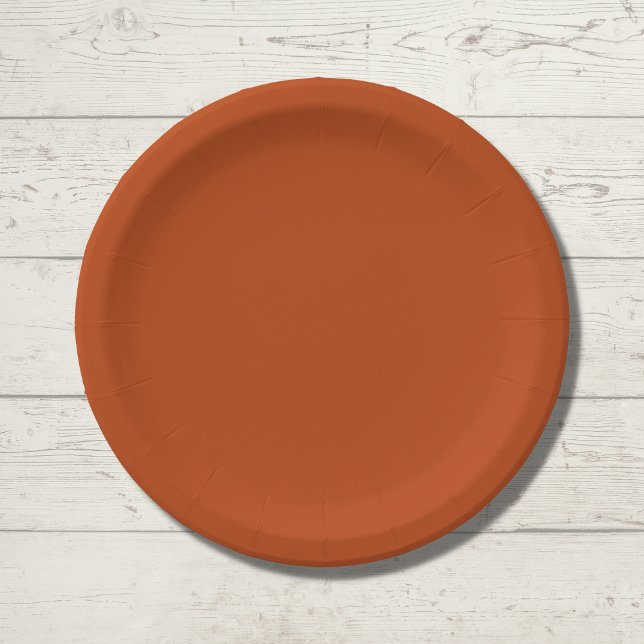 Assiettes En Carton Rust Solid Color (Créateur téléchargé)