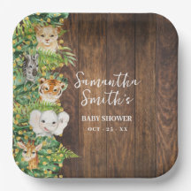 Rustic Safari Animaux Baby shower Parties scintill