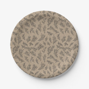 Assiettes En Carton Rustique Kraft Donnez Merci Plaque en papier de va