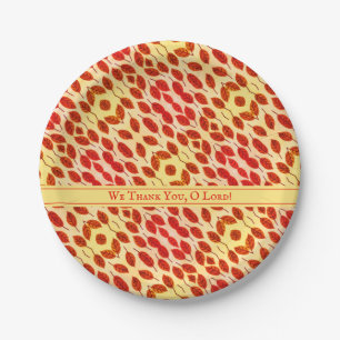 Assiettes En Carton Rustique Thanksgiving Automne Feuilles Plaque de p