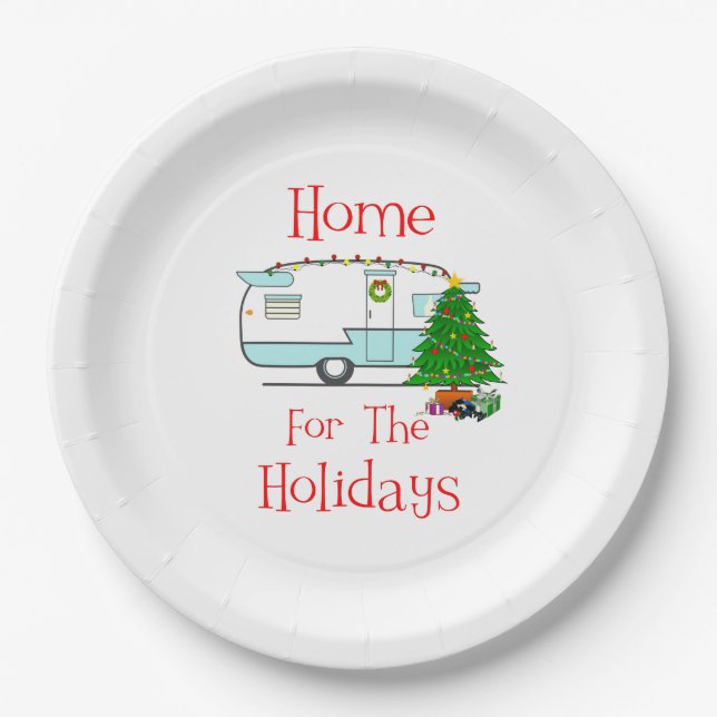 Assiettes En Carton RV Accueil Pour Les Vacances (Devant)