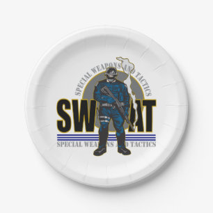 Assiettes En Carton S.W.A.T. Attitude