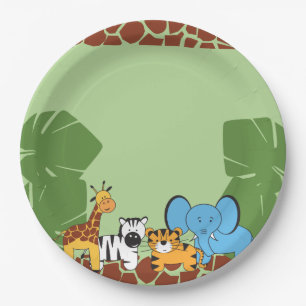 Assiettes En Carton Safari Jungle Animation