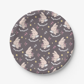 Assiettes En Carton Sagittarius Bunny Motif : Danse cosmique de l'amou