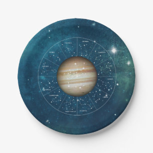 Assiettes En Carton Sagittarius Zodiac Astrologie Signal - Planet Jupi