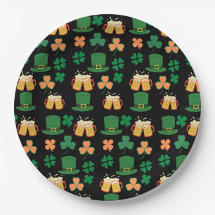 Assiettes En Carton Saint patrick's day celtic, irish bière drôle, cha