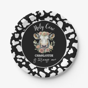 Assiettes En Carton Saint Vache Je suis une vache fille 1er anniversai