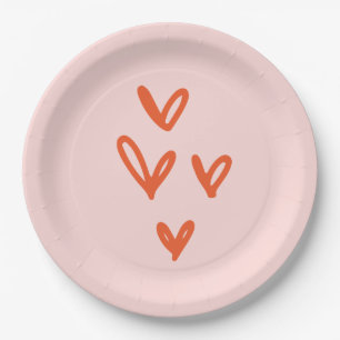 Assiettes En Carton Saint Valentin Amour Coeurs fête