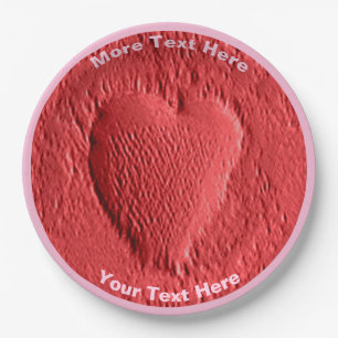 Assiettes En Carton Saint Valentin - Mars