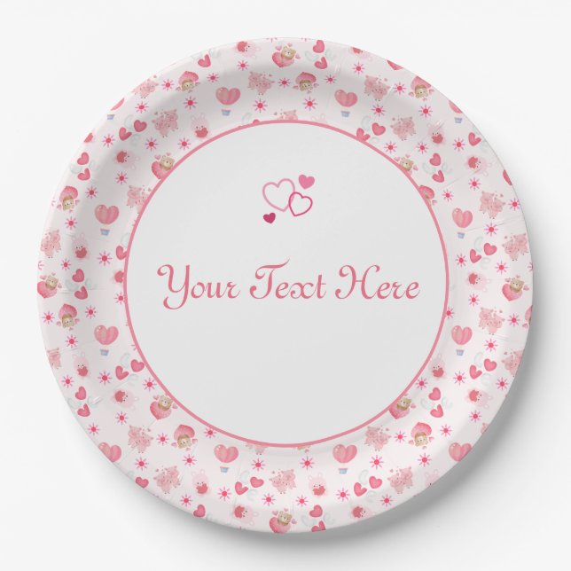 Assiettes En Carton Saint Valentin pour les enfants (Devant)