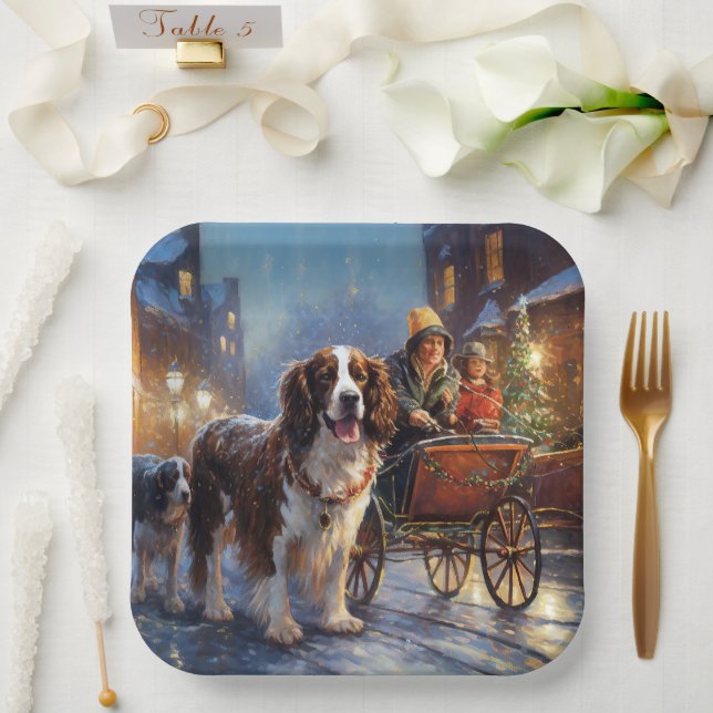 Assiettes En Carton Saison de Noël de l'espagnol Springer anglais (Mariage)