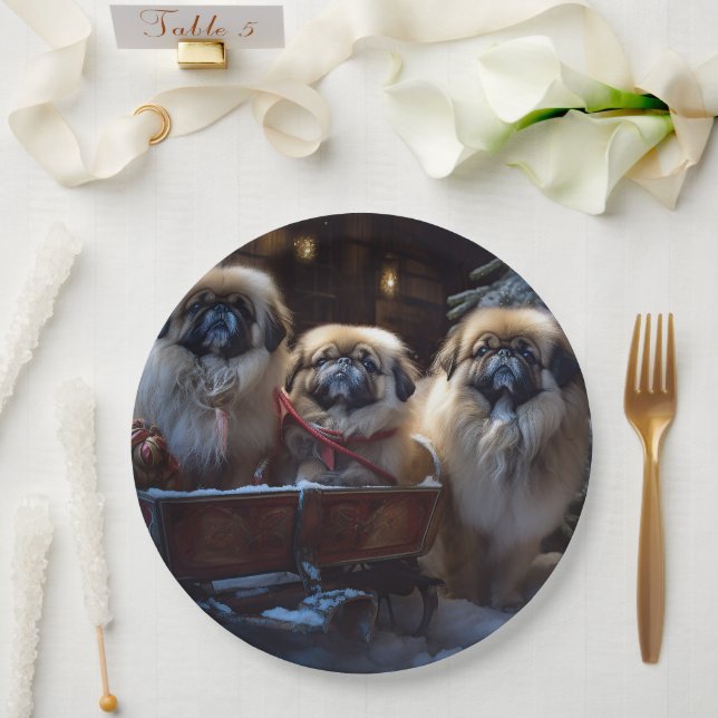 Assiettes En Carton Saison des fêtes de Noël de Pékin (Mariage)
