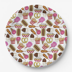 Assiettes En Carton Salon d'Etat Carnaval Nachos Cotton Candy