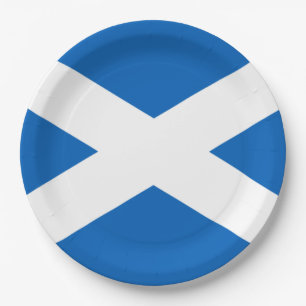 Assiettes En Carton Saltire ~ Drapeau de l'Ecosse