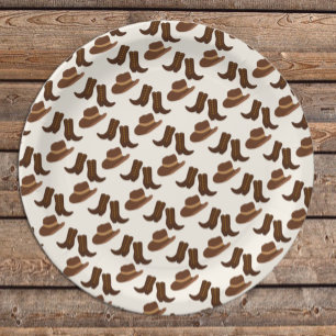 Assiettes En Carton Salut Bébé ! Shower de bébé western Cowboy