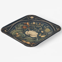 Samhain Botanique Rétro / Plaques de fête d'Hallow