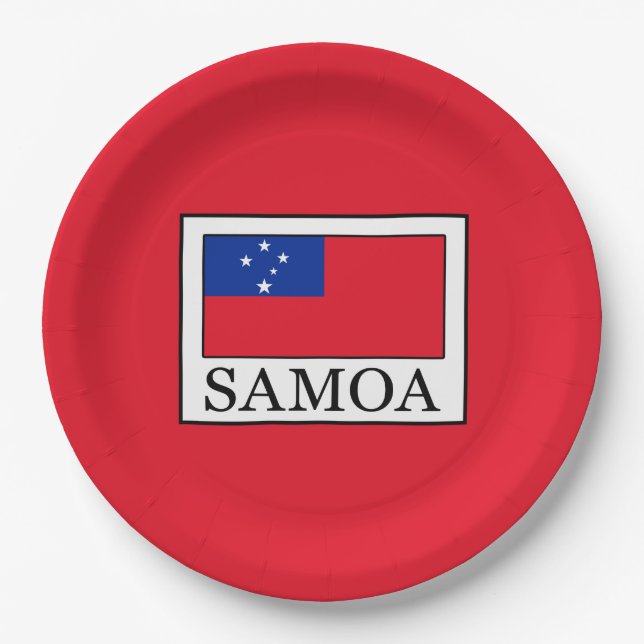 Assiettes En Carton Samoa (Devant)