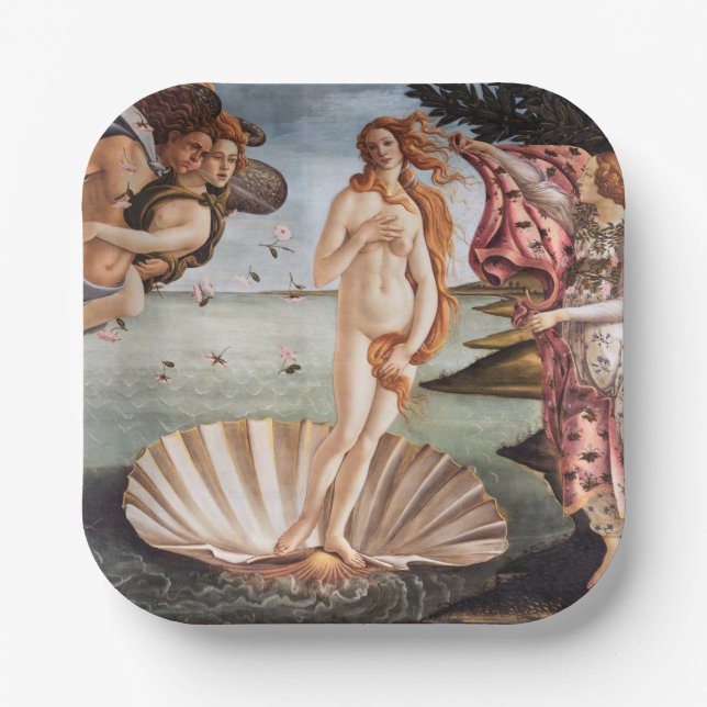 Assiettes En Carton Sandro Botticelli - Naissance de Vénus (Recto)