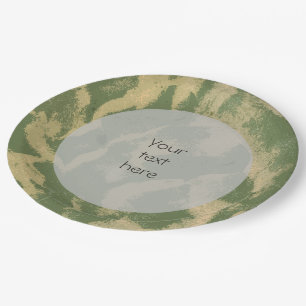 Assiettes En Carton Sandy Beach Structure Photo n'importe quel texte