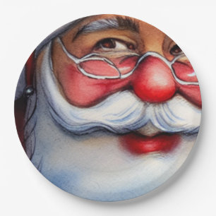 Assiettes En Carton Santa Claus