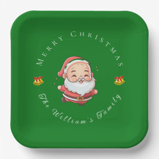 Assiettes En Carton Santa with Christmas 