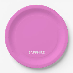 Assiettes En Carton Sapphire pink colour