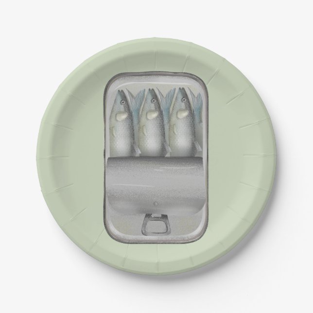 Assiettes En Carton Sardines dans une boîte (Devant)