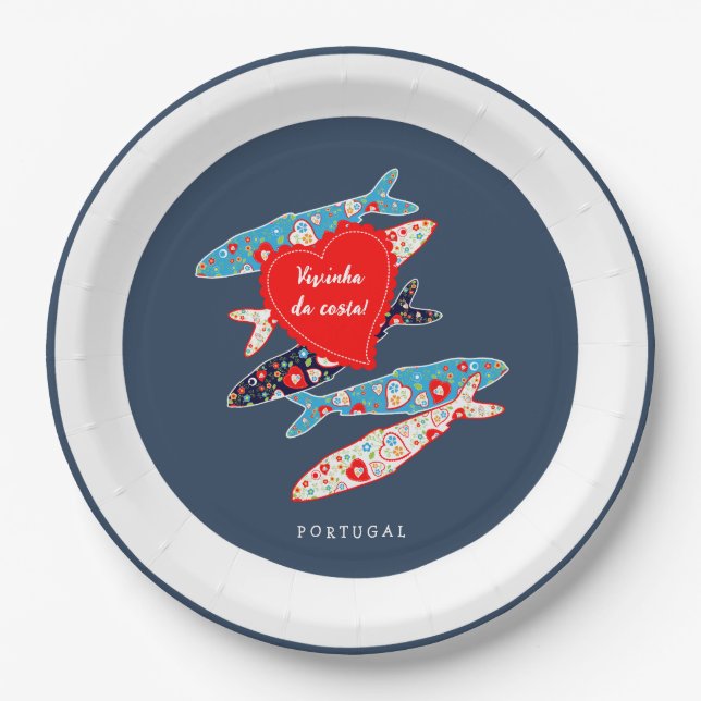 Assiettes En Carton Sardines portugaises (Devant)