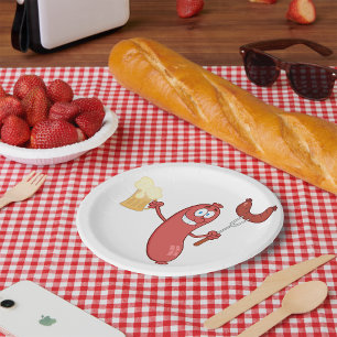 Assiettes En Carton Sausages And Beer
