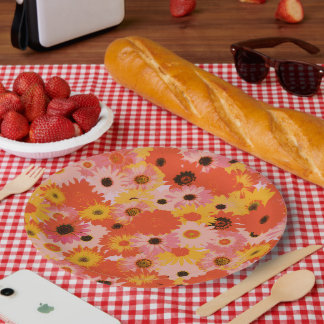 Assiettes En Carton "Say it in Flowers" Paper Plate