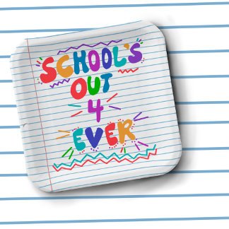 Assiettes En Carton School’s Out Forever Loose Leaf Paper