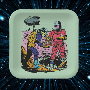 Assiettes En Carton Sci-Fi Anniversaire Fête de l'Espace Science Ficti