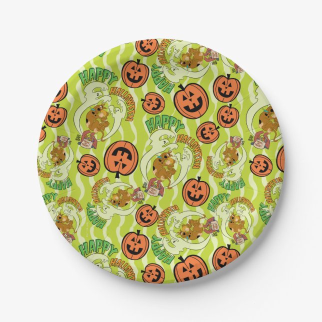 Assiettes En Carton Scooby-Doo | Happy Halloween Motif (Devant)
