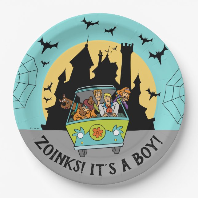 Assiettes En Carton Scooby-Doo Spooktacular Halloween Baby shower (Devant)