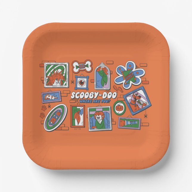 Assiettes En Carton Scooby-Doo Wall of Halloween Picture Frames (Recto)