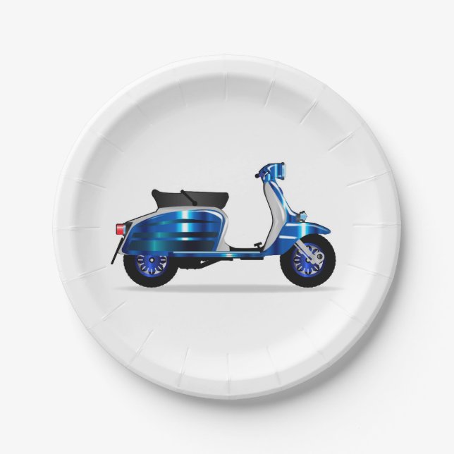 Assiettes En Carton Scooter (Devant)