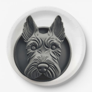 Assiettes En Carton Scottish Terrier Dog 3D inspiré