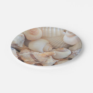 Assiettes En Carton Sea Shells Love, Summer Beach Pique-nique, Plaque 
