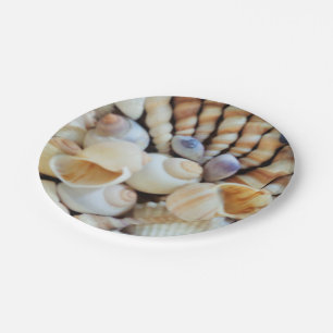Assiettes En Carton Sea Shells Love, Summer Beach Pique-nique, Plaque 