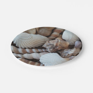 Assiettes En Carton Sea Shells Love, Summer Beach Pique-nique, Plaque 