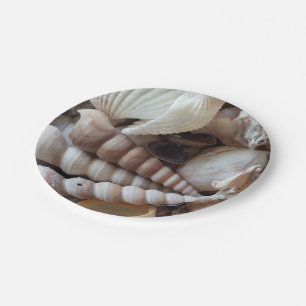 Assiettes En Carton Sea Shells Love, Summer Beach Pique-nique, Plaque 