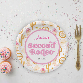 Assiettes En Carton Second Rodeo Cowgirl 2nd Birthday