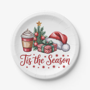 Assiettes En Carton Sentez Jolly Christmas Tree Hot Cocoa Holiday
